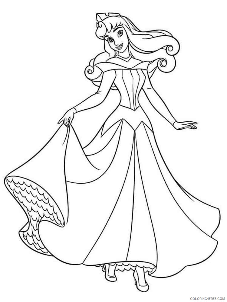 Sleeping Beauty Coloring Pages Cartoons sleeping beauty 1 Printable 2020 5605 Coloring4free