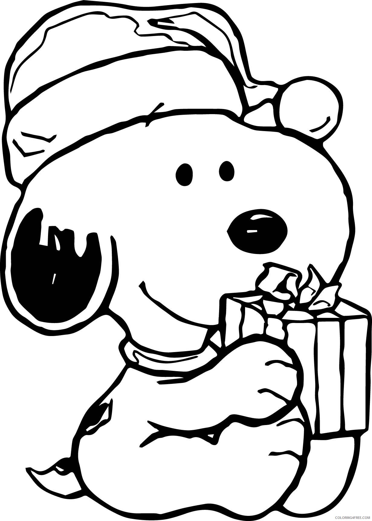 Snoopy Coloring Pages Cartoons Charlie Brown Christmas Snoopys Gift Printable 2020 5639 Coloring4free