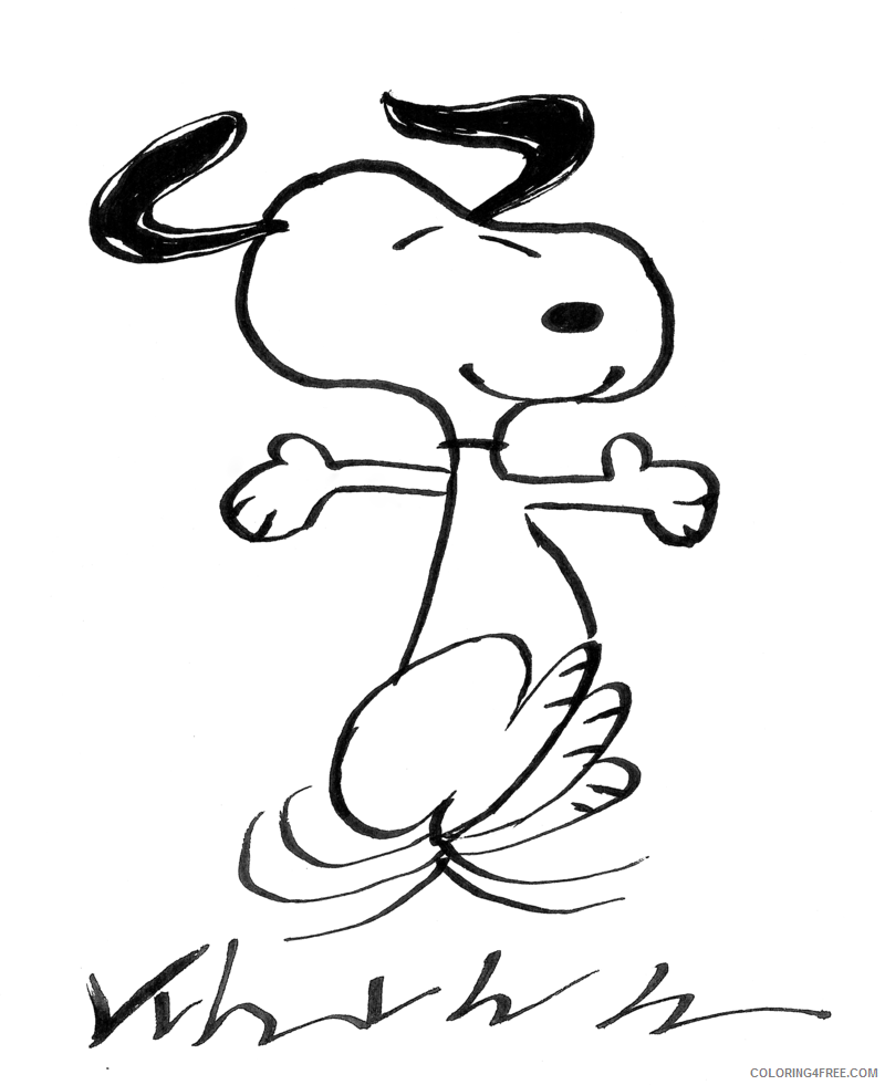 Snoopy Coloring Pages Cartoons Free Snoopy Printable 2020 5644 Coloring4free