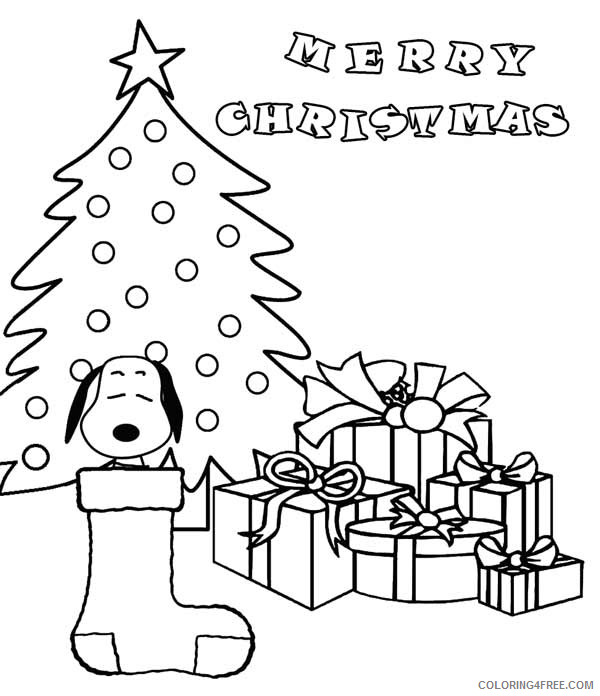 Snoopy Coloring Pages Cartoons Snoopy Christmas 2 Printable 2020 5655 Coloring4free