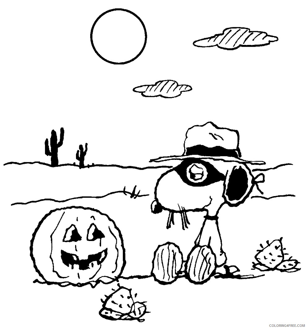 Snoopy Coloring Pages Cartoons Snoopy Halloween Printable 2020 5675 Coloring4free