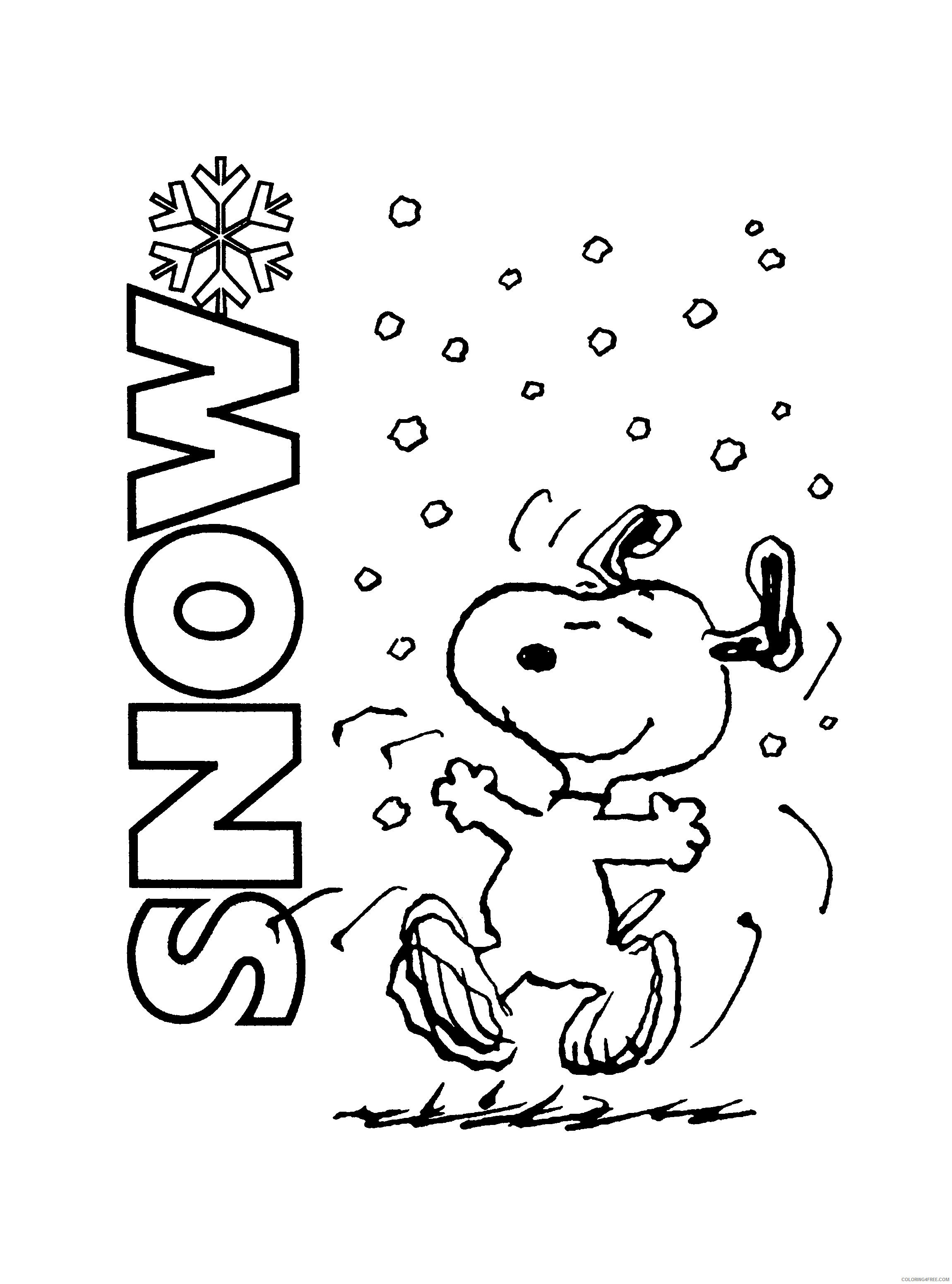 Snoopy Coloring Pages Cartoons Snoopy Sheet Free Printable 2020 5683 Coloring4free