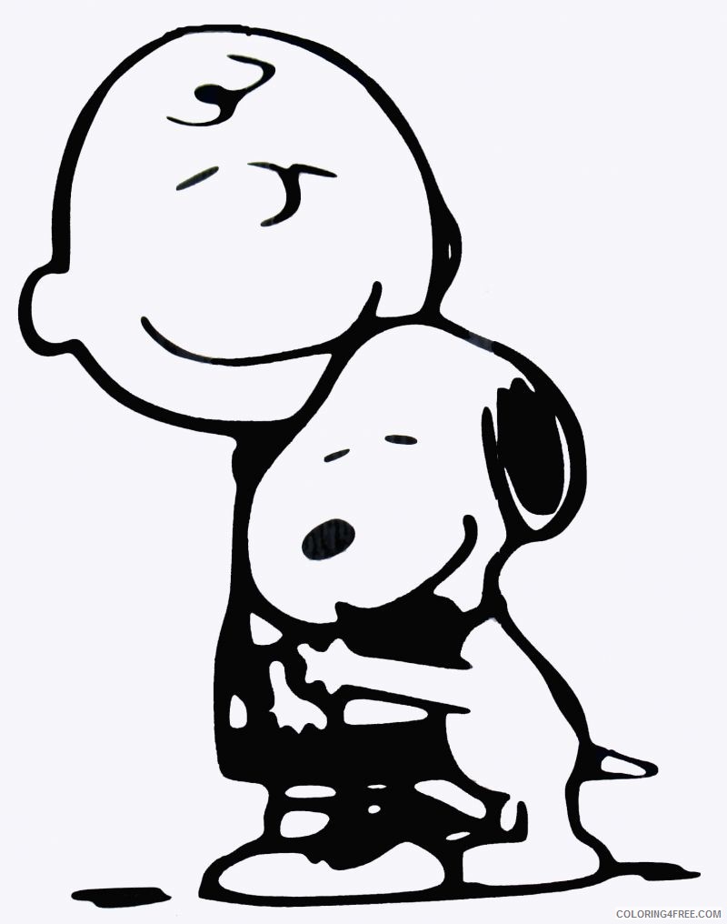 Snoopy Coloring Pages Cartoons Snoopy and Charlie Brown Printable 2020 5649 Coloring4free
