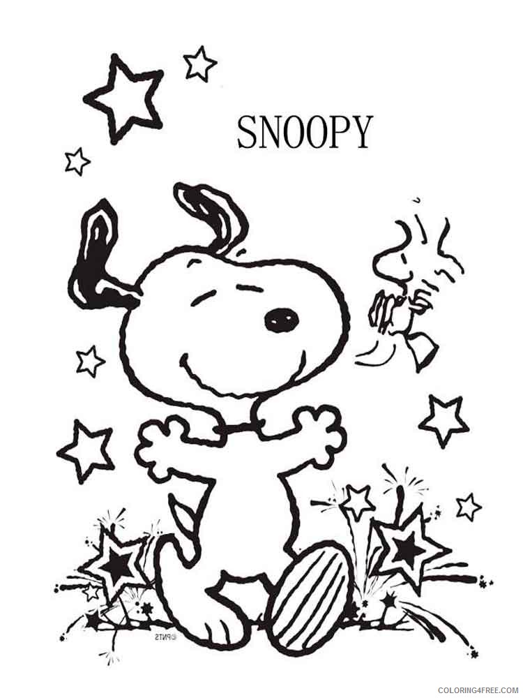 Snoopy Coloring Pages Cartoons Snoopy 4 Printable 2020 5667 Coloring4free Coloring4free Com