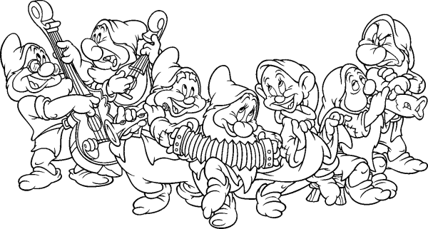 Snow White Coloring Pages Cartoons 1528341190_seven dwarfs from snow white a4 Printable 2020 5698 Coloring4free