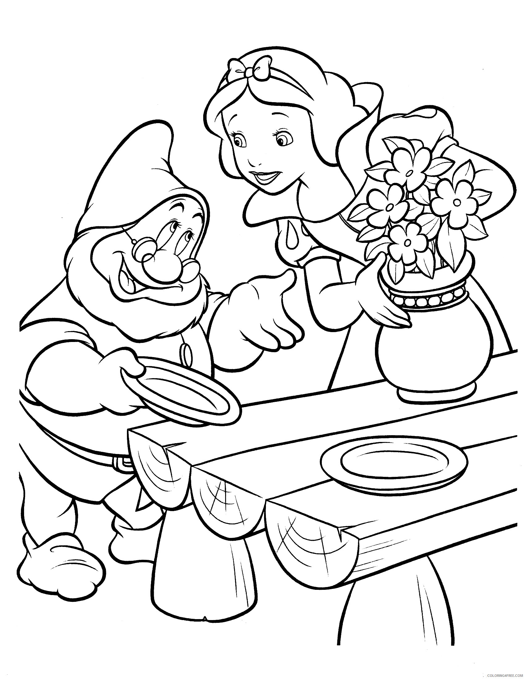 Snow White Coloring Pages Cartoons Free Snow White 2 Printable 2020 5710 Coloring4free