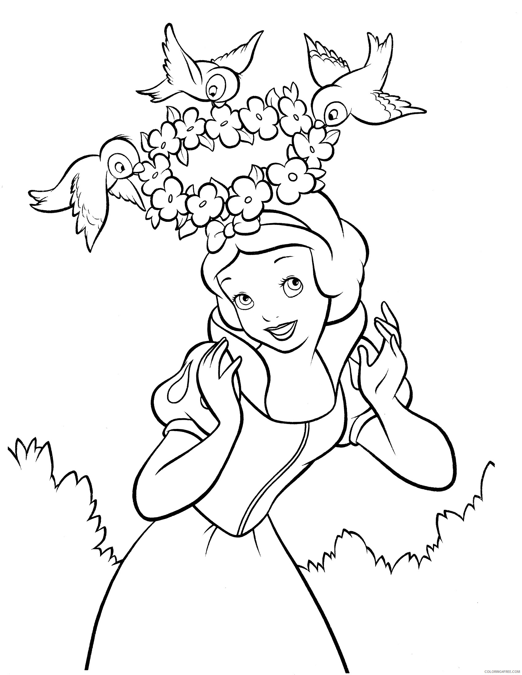 Snow White Coloring Pages Cartoons Free Snow White Printable 2020 5713 Coloring4free