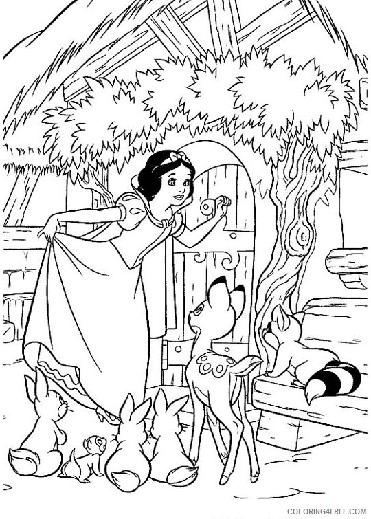 Snow White Coloring Pages Cartoons Free Snow White and the Seven Dwarfs Printable 2020 5706 Coloring4free