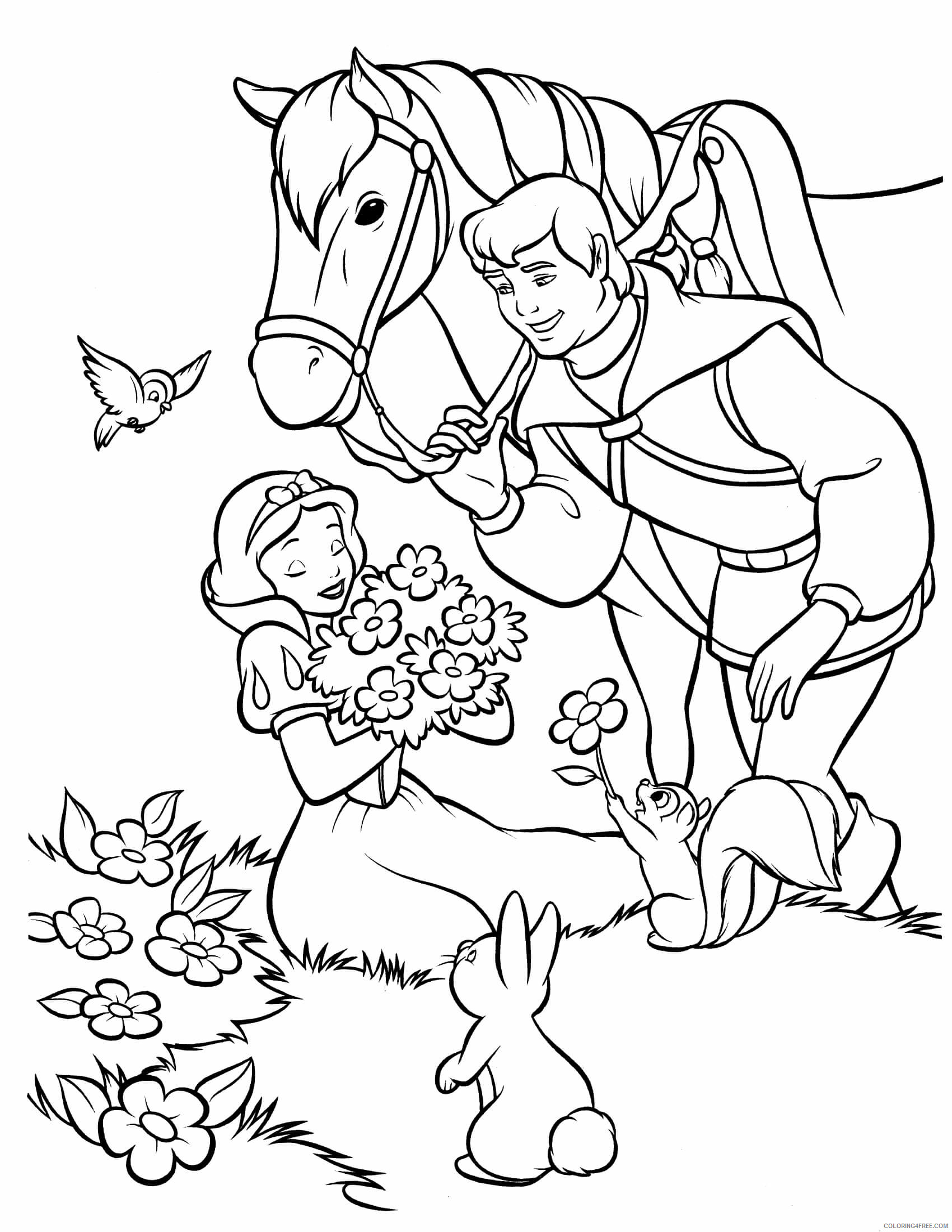 Snow White Coloring Pages Cartoons Free Snow Whites Printable 2020 5714 Coloring4free