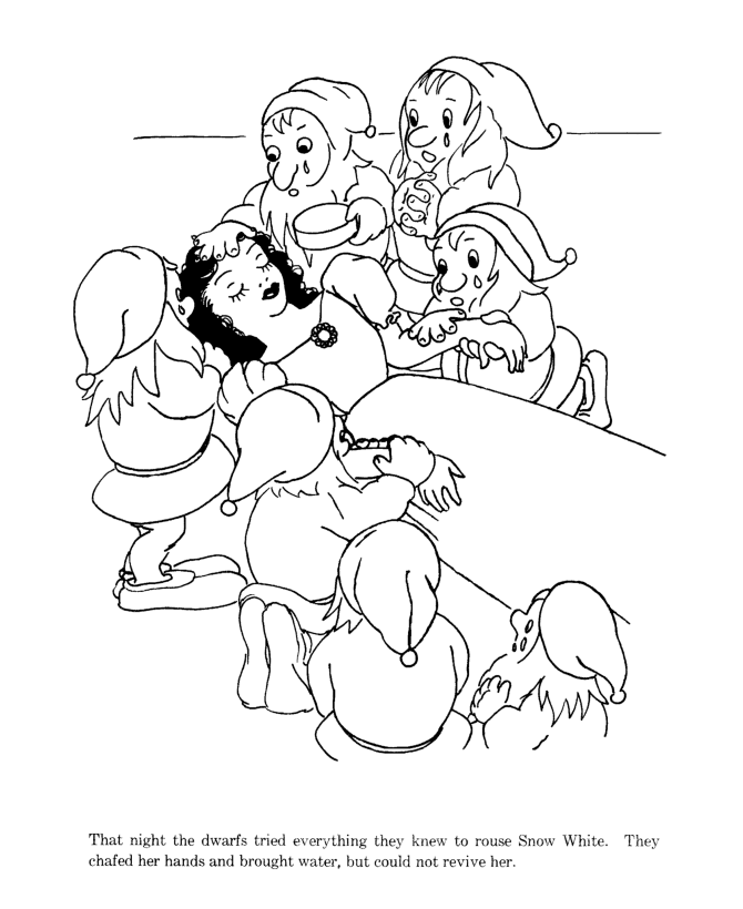 Snow White Coloring Pages Cartoons Sleeping Snow White Printable 2020 5720 Coloring4free