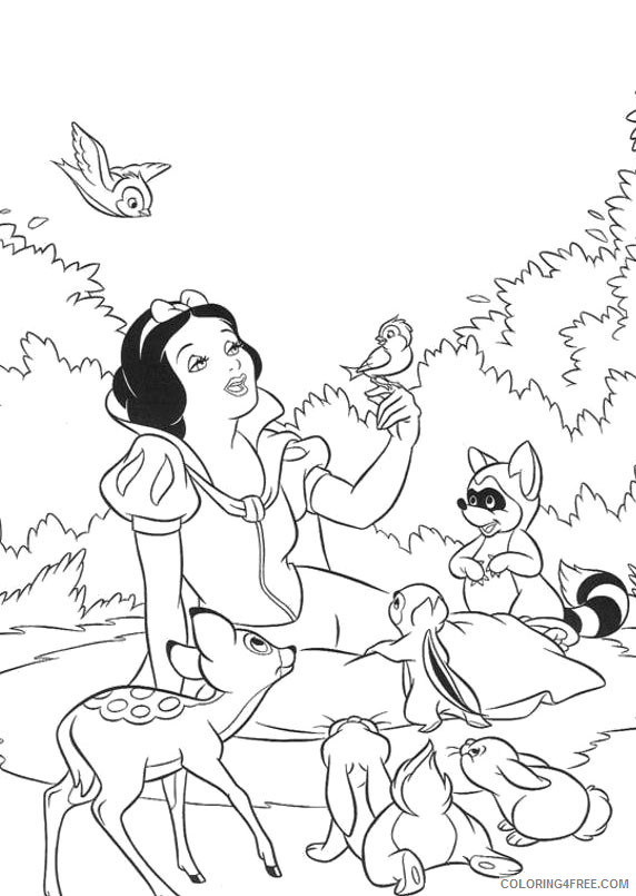 Snow White Coloring Pages Cartoons Snow White Free to Print Printable 2020 5804 Coloring4free