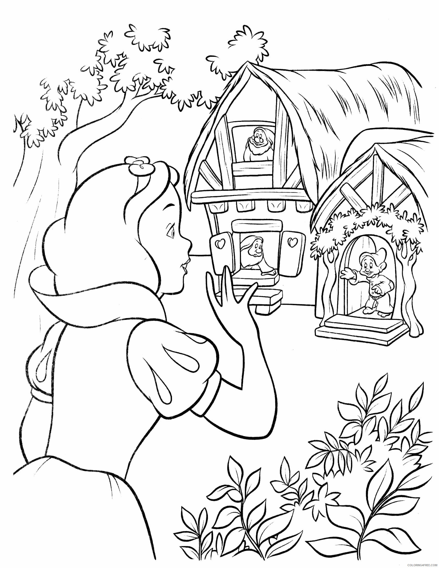 Snow White Coloring Pages Cartoons Snow White Printable 2020 5772 Coloring4free
