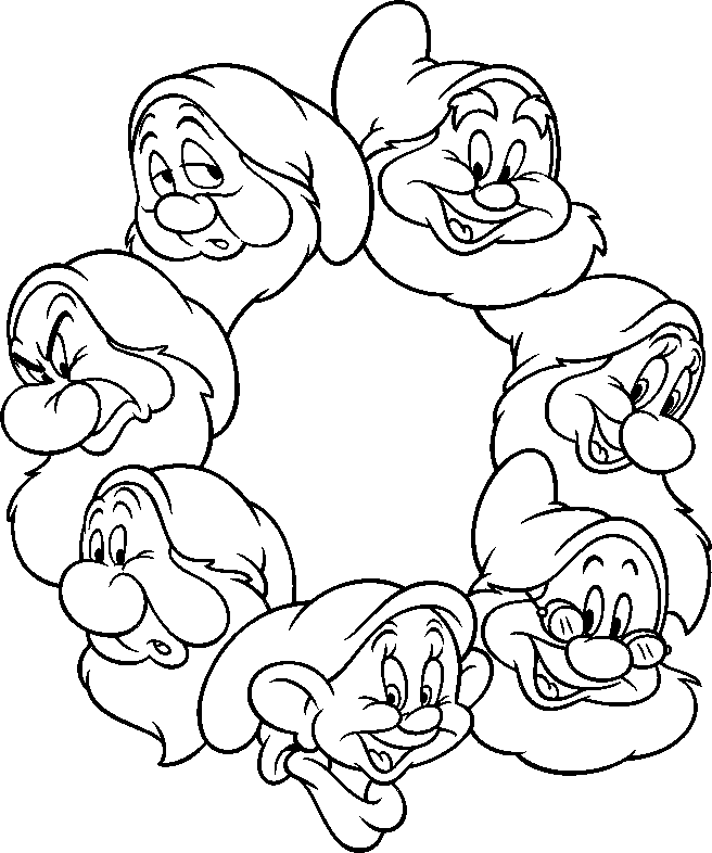 Snow White Coloring Pages Cartoons Snow White Seven Dwarfs Printable 2020 5818 Coloring4free
