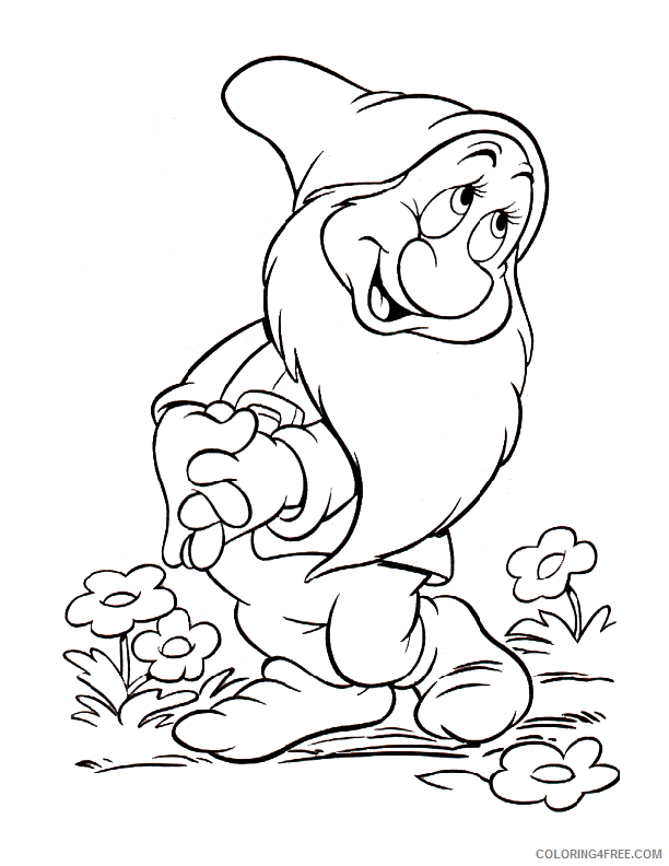 Snow White Coloring Pages Cartoons Snow White and the Seven Dwarfs to Print Printable 2020 5766 Coloring4free