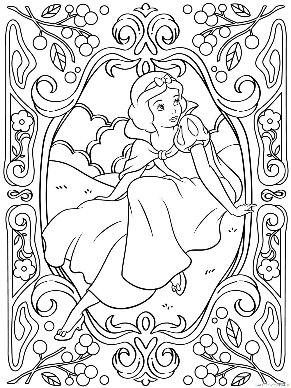 Snow White Coloring Pages Cartoons Snow White for Adults Printable 2020 5773 Coloring4free