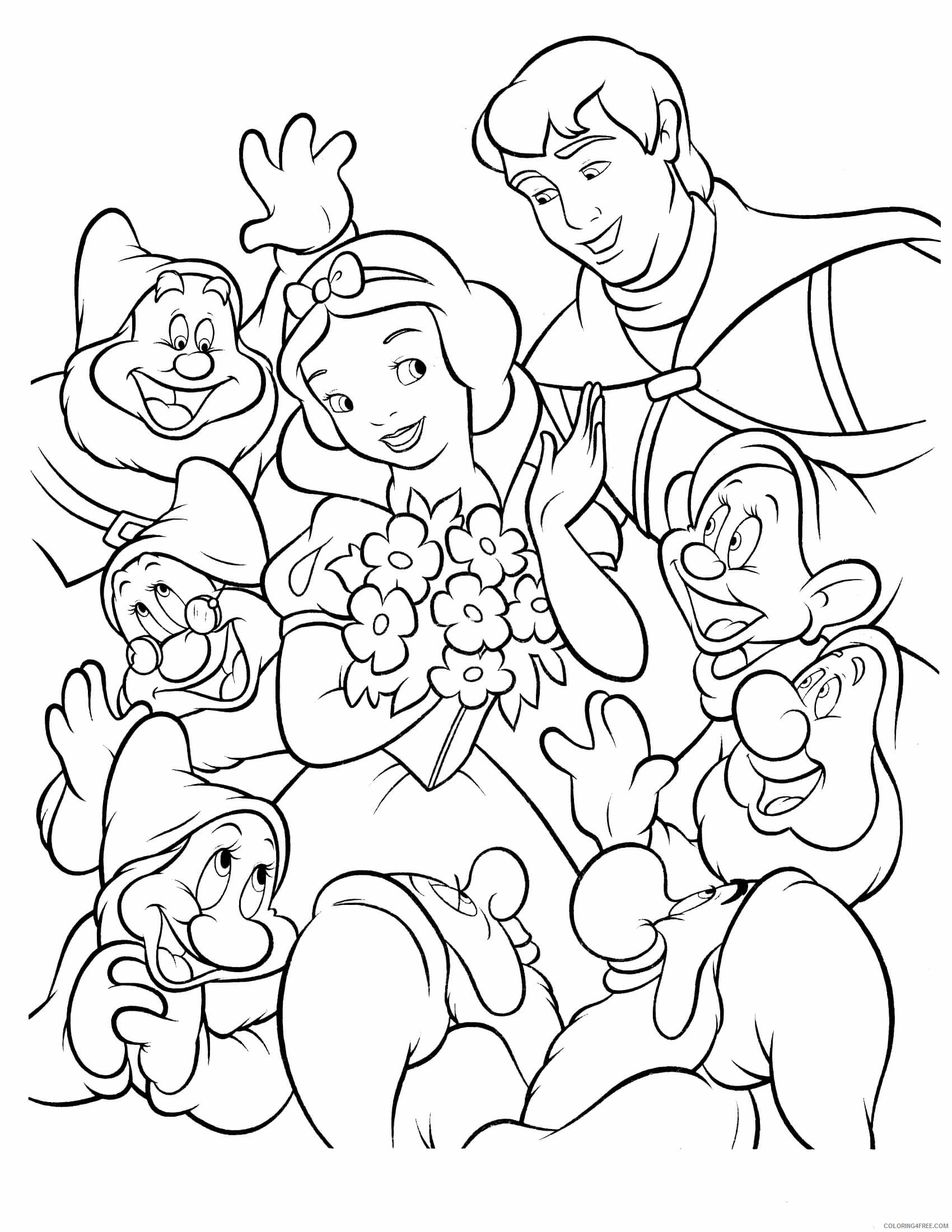 Snow White Coloring Pages Cartoons Snow Whites Printable 2020 5806 Coloring4free