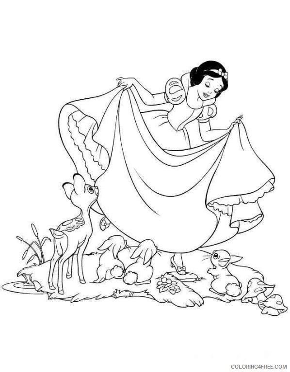 Snow White Coloring Pages Cartoons disney snow white Printable 2020 5704 Coloring4free