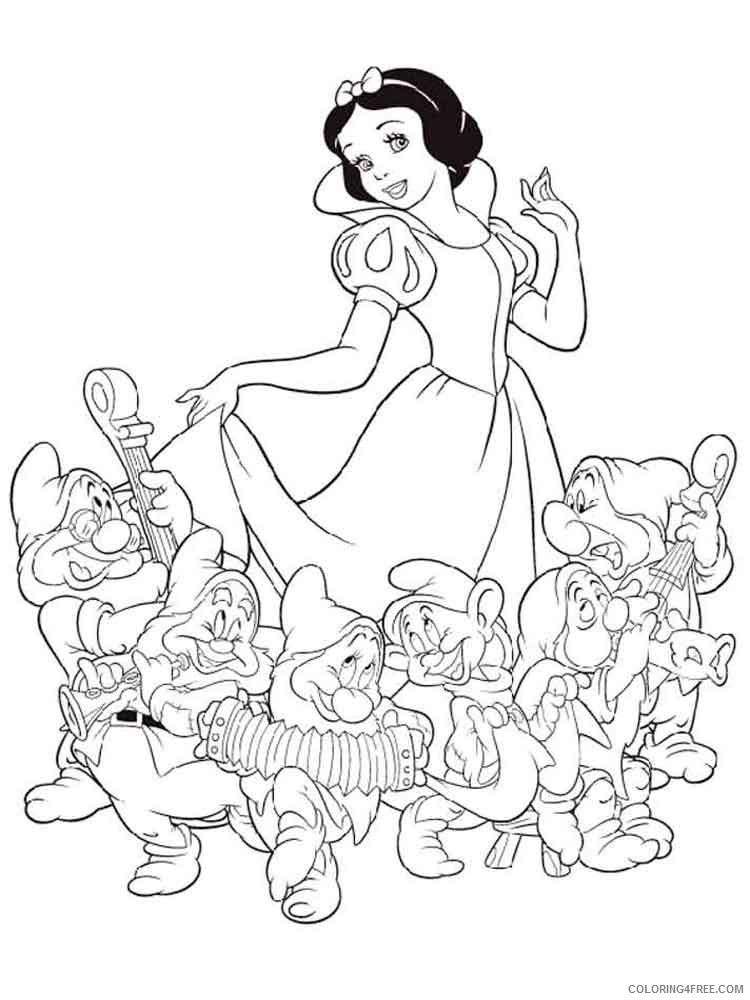 Snow White Coloring Pages Cartoons snow white 15 Printable 2020 5779 Coloring4free