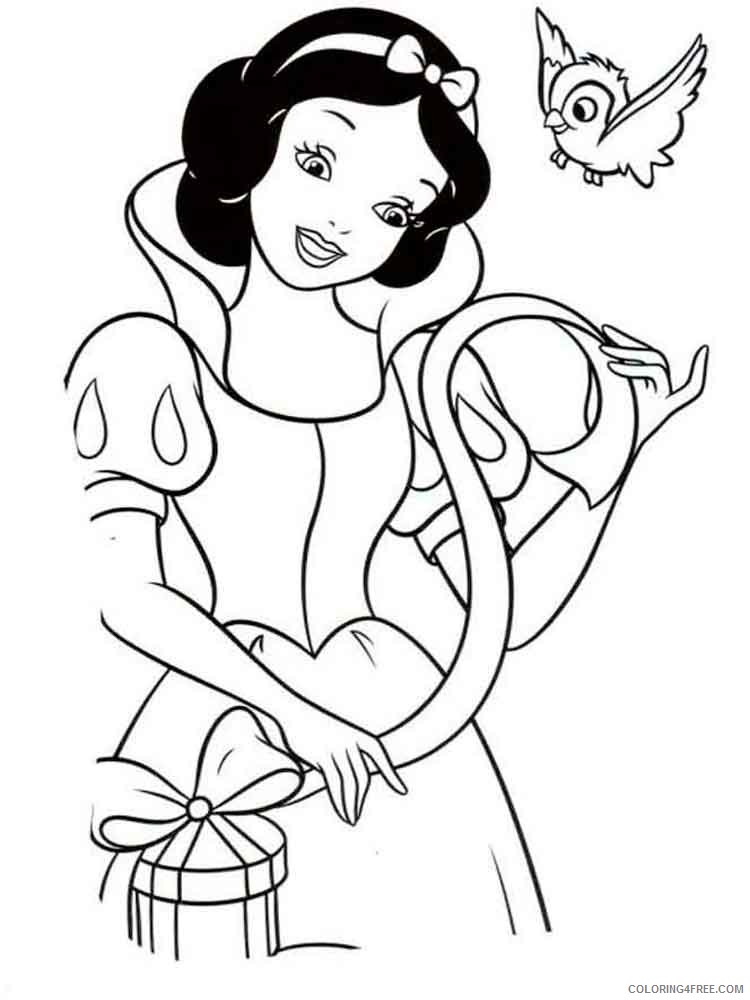 Snow White Coloring Pages Cartoons snow white 23 Printable 2020 5786 Coloring4free