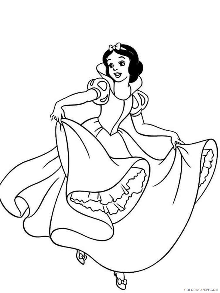 Snow White Coloring Pages Cartoons snow white 29 Printable 2020 5792 Coloring4free