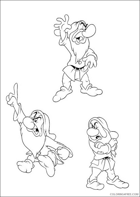 Snow White Coloring Pages Cartoons snow white dwarfs 2 Printable 2020 5813 Coloring4free