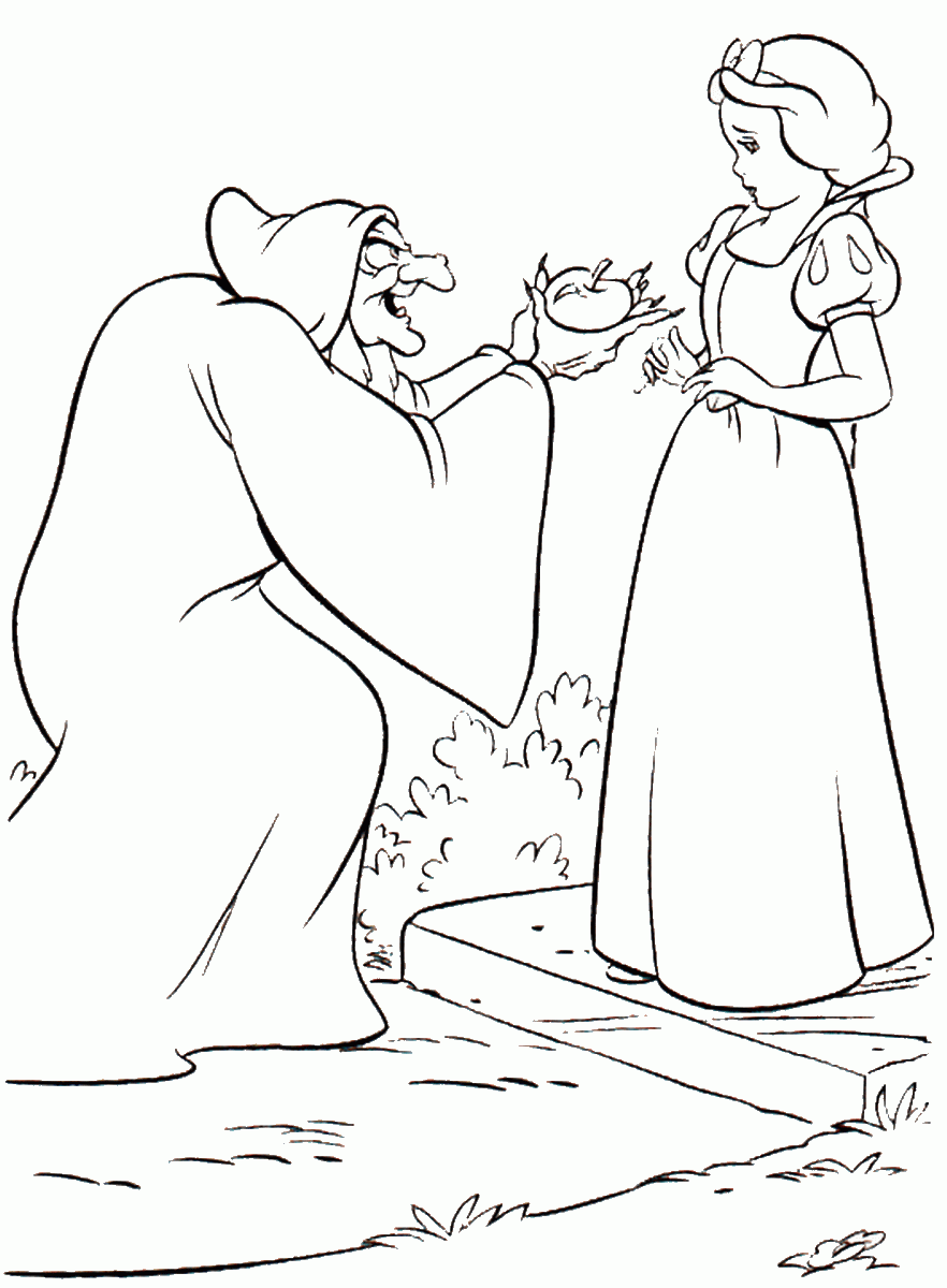 Snow White Coloring Pages Cartoons snow_white_cl_03 Printable 2020 5723 Coloring4free