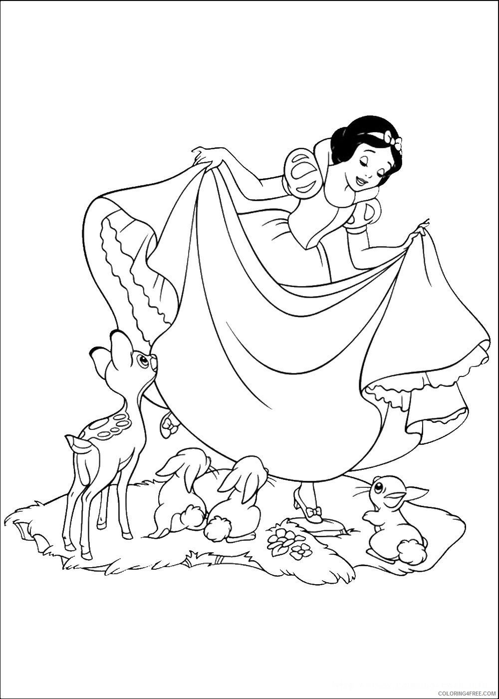 Snow White Coloring Pages Cartoons snow_white_cl_33 Printable 2020 5729 Coloring4free