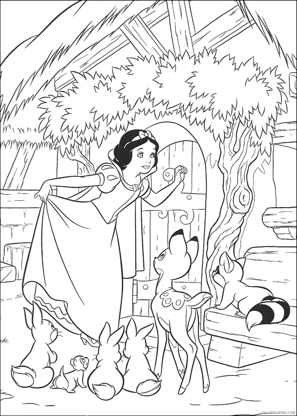 Snow White Coloring Pages Cartoons Snow White Cl 44 Printable 2020 5732 Coloring4free Coloring4free Com