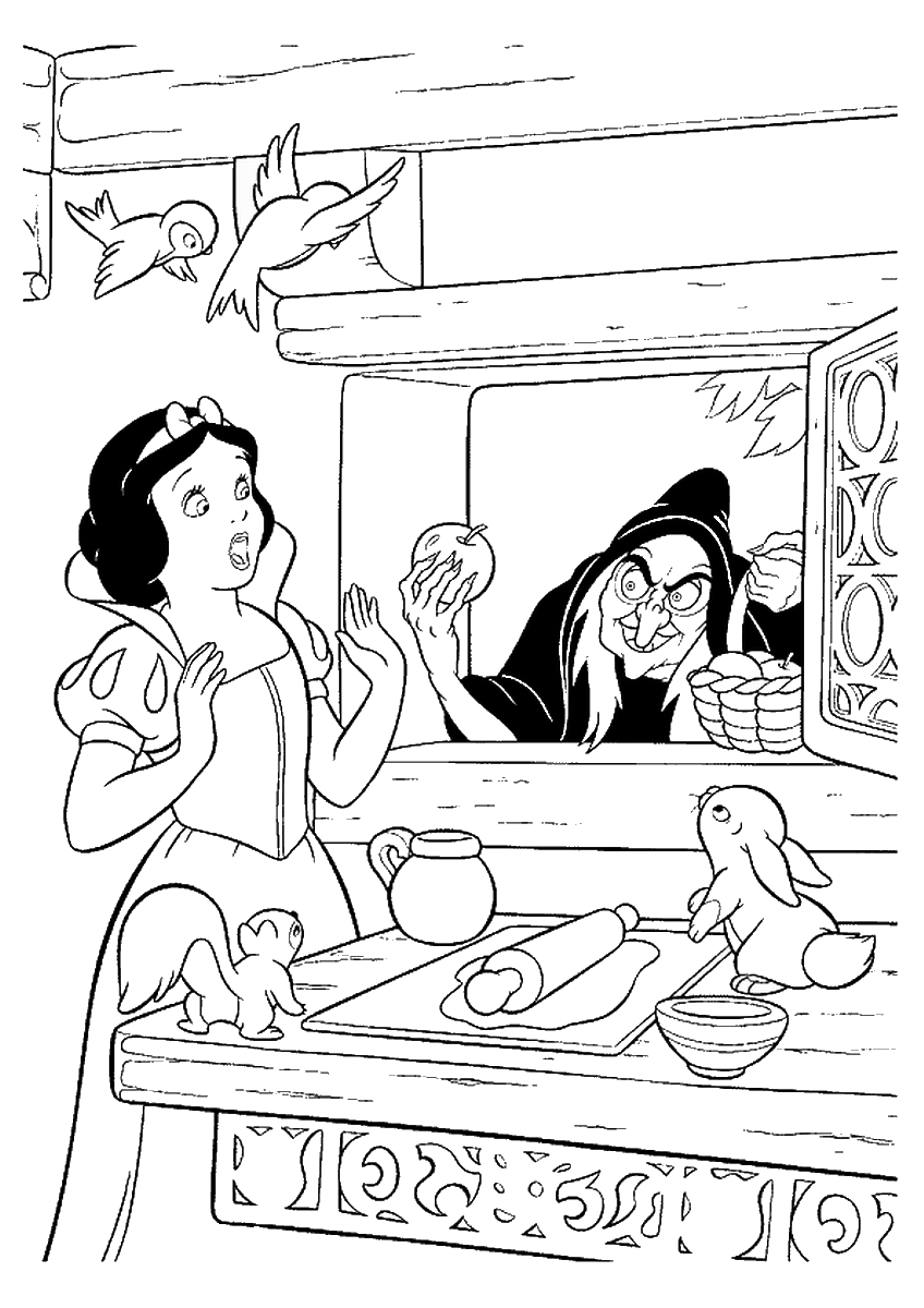 Snow White Coloring Pages Cartoons snow_white_cl_50 Printable 2020 5736 Coloring4free