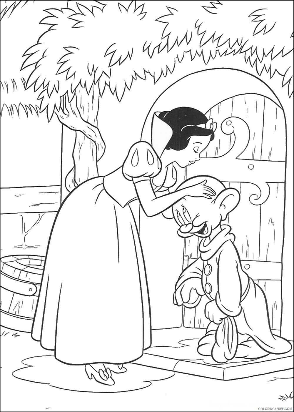 Snow White Coloring Pages Cartoons snow_white_cl_51 Printable 2020 5737 Coloring4free