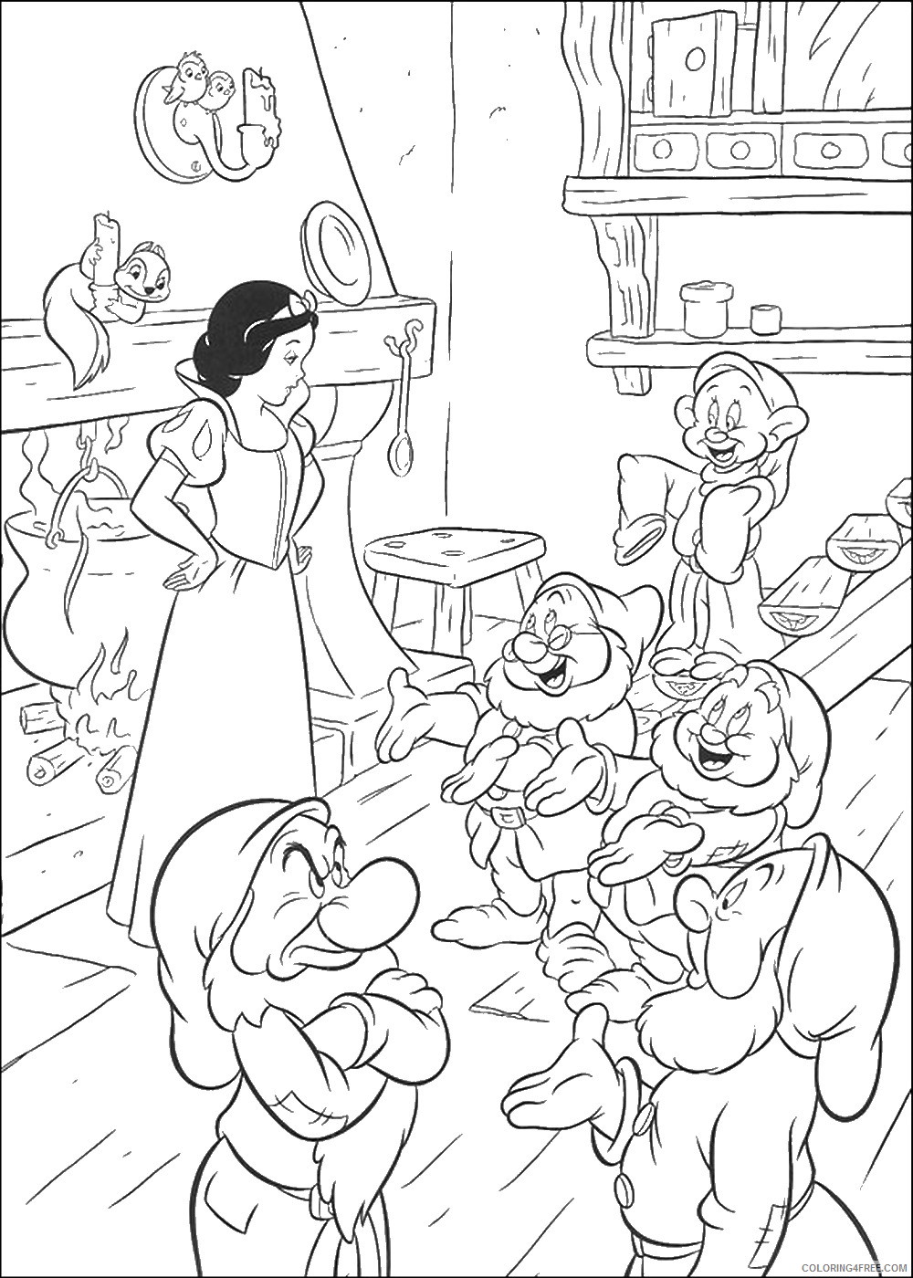 Snow White Coloring Pages Cartoons snow_white_cl_53 Printable 2020 5739 Coloring4free