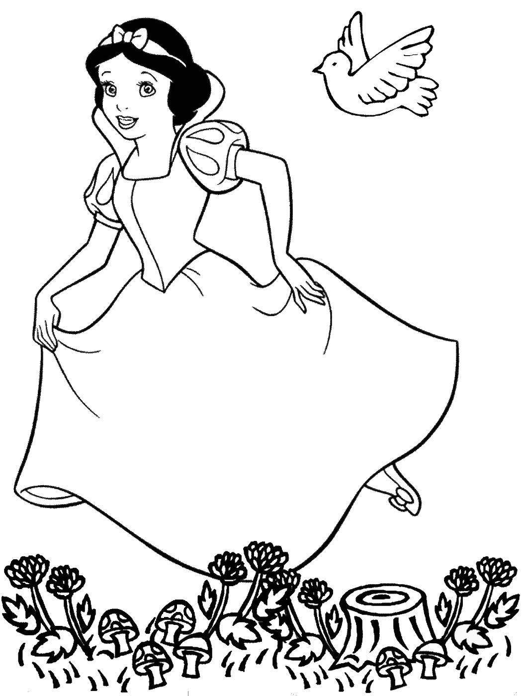 Snow White Coloring Pages Cartoons snow_white_cl_56 Printable 2020 5740 Coloring4free