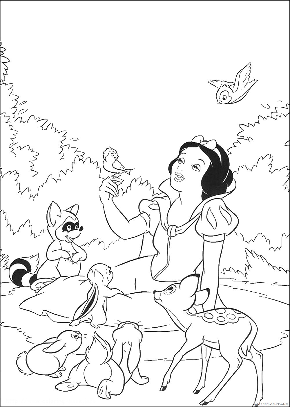 Snow White Coloring Pages Cartoons snow_white_cl_68 Printable 2020 5743 Coloring4free