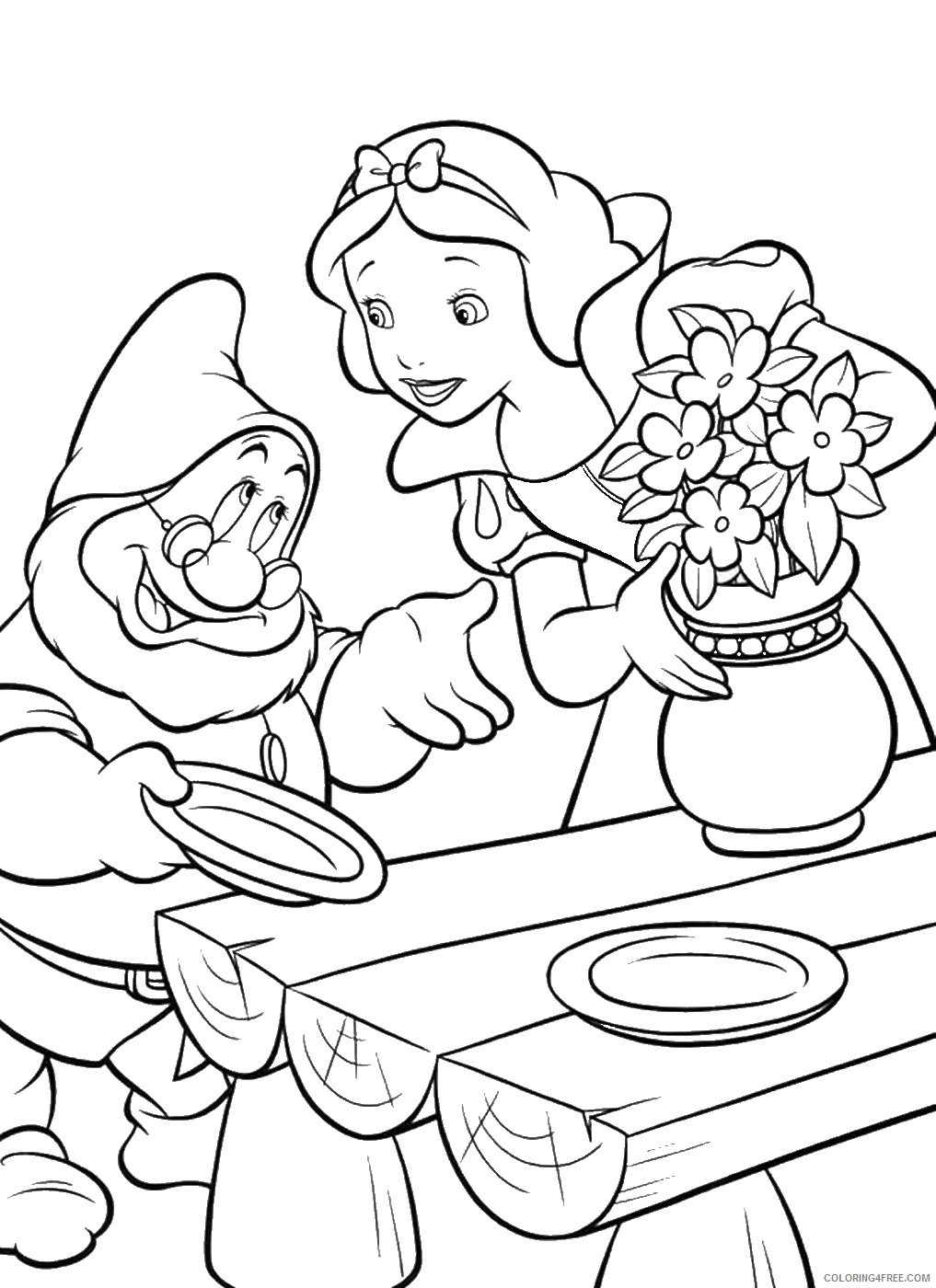 Snow White Coloring Pages Cartoons snow_white_cl_82 Printable 2020 5757 Coloring4free