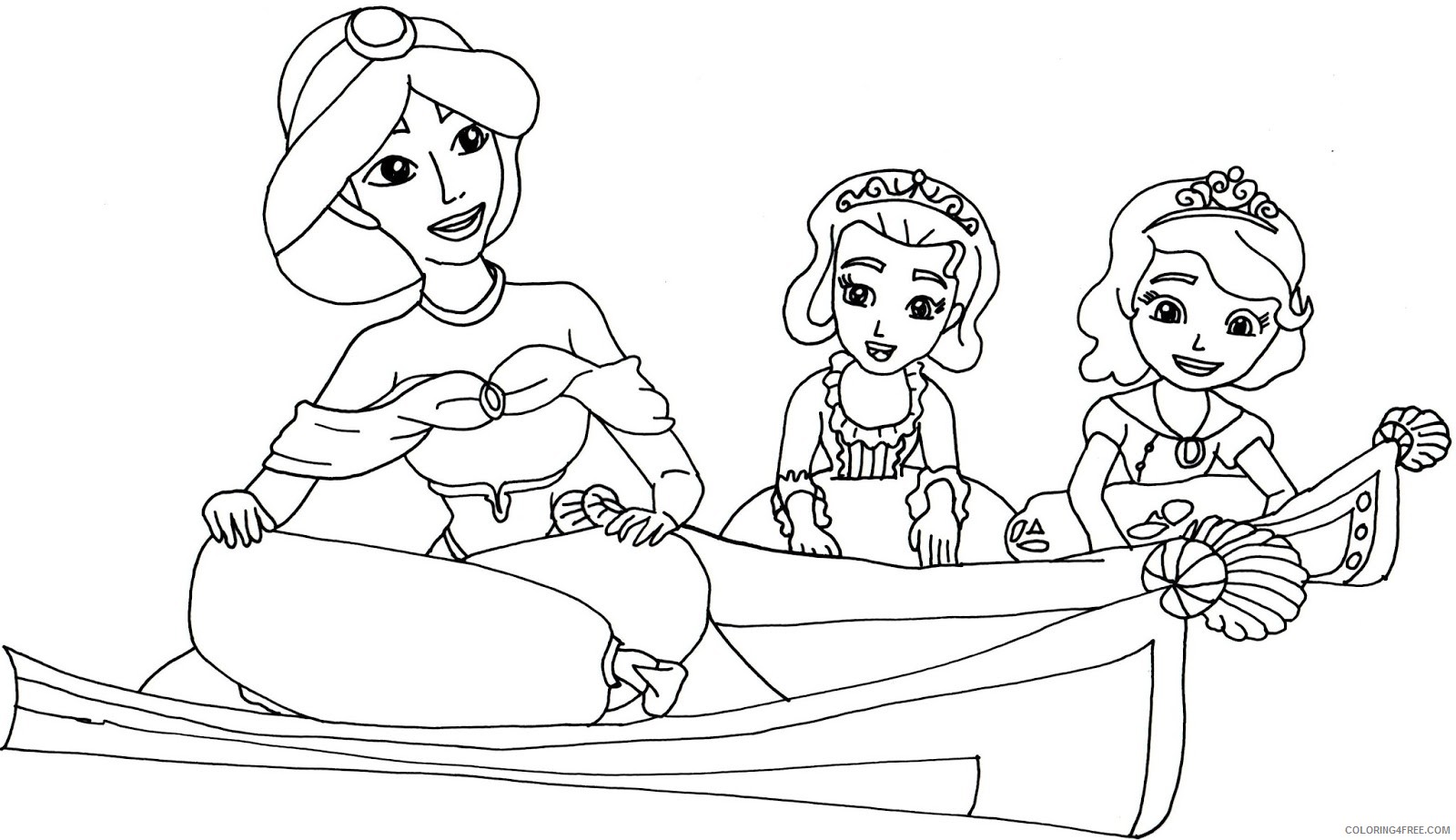 Sofia the First Coloring Pages Cartoons Jasmine Sofia the First Printable 2020 5835 Coloring4free
