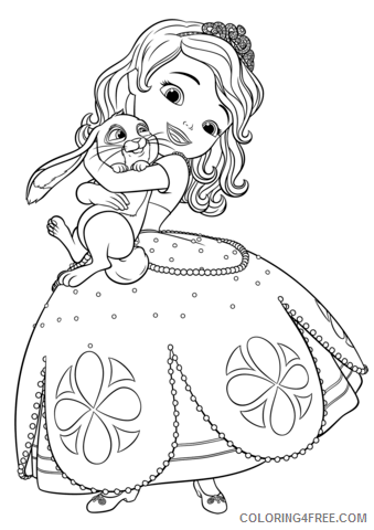 Sofia the First Coloring Pages Cartoons Sofia and Clover Printable 2020 5857 Coloring4free