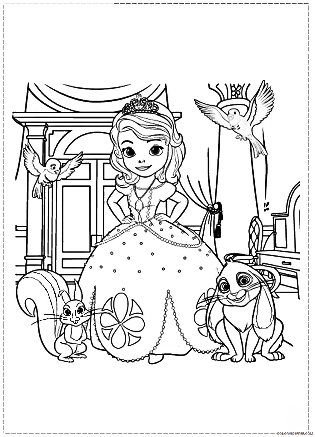 Sofia the First Coloring Pages Cartoons Sofia_the_First_coloring_22 Printable 2020 5852 Coloring4free