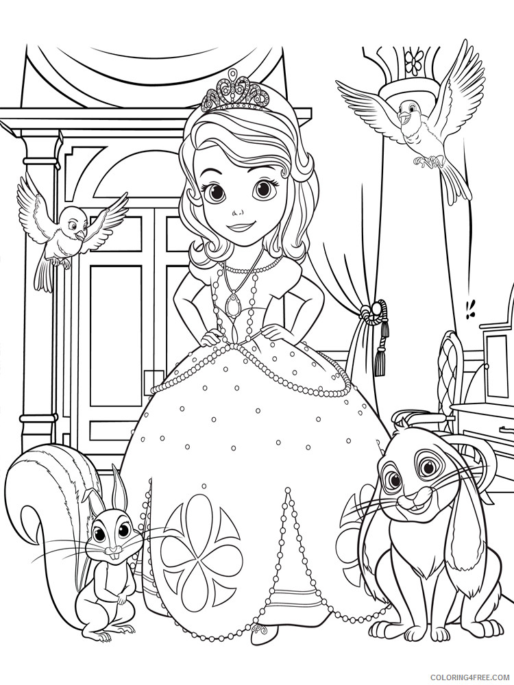 Sofia the First Coloring Pages Cartoons sofia the first 15 Printable 2020 5865 Coloring4free
