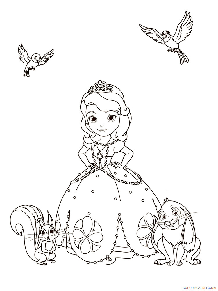 Sofia the First Coloring Pages Cartoons sofia the first 17 Printable 2020 5867 Coloring4free
