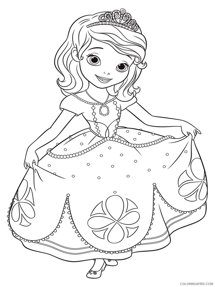 Sofia the First Coloring Pages Cartoons sofia the first 4 Printable 2020 5871 Coloring4free