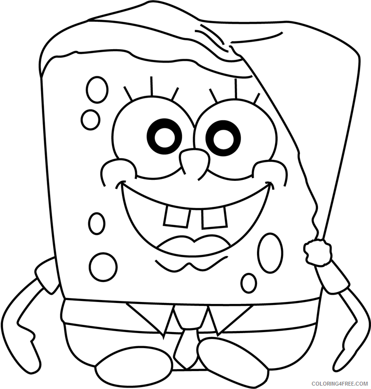 SpongeBob SquarePants Coloring Pages Cartoons 1530236889_spongebob christmas1 Printable 2020 5951 Coloring4free