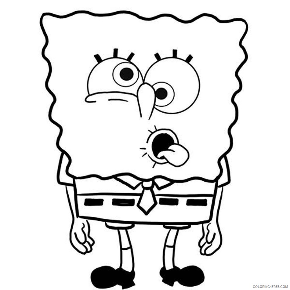 SpongeBob SquarePants Coloring Pages Cartoons 1532660591_funny spongebob a4 Printable 2020 5952 Coloring4free