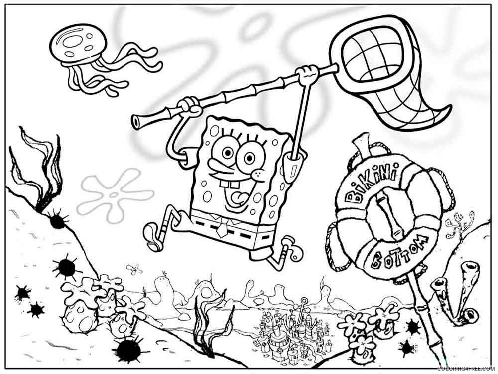SpongeBob SquarePants Coloring Pages Cartoons spongebob 30 Printable 2020 6025 Coloring4free