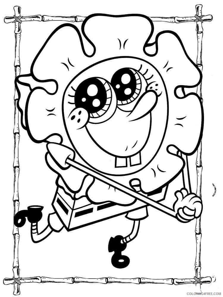 SpongeBob SquarePants Coloring Pages Cartoons spongebob 9 Printable 2020 6034 Coloring4free