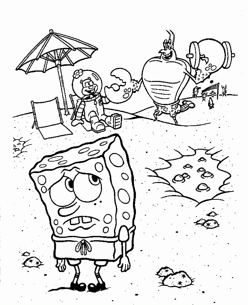 SpongeBob SquarePants Coloring Pages Cartoons spongebob_cl_09 Printable 2020 5967 Coloring4free