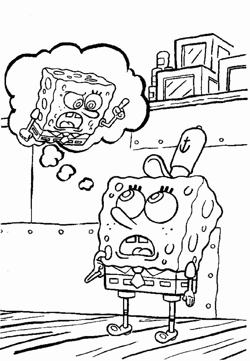 SpongeBob SquarePants Coloring Pages Cartoons spongebob_cl_15 Printable 2020 5968 Coloring4free