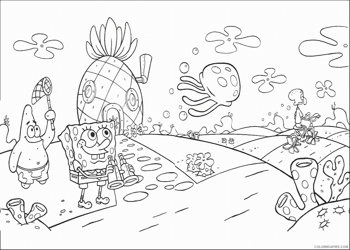 SpongeBob SquarePants Coloring Pages Cartoons spongebob_cl_28 Printable 2020 5975 Coloring4free