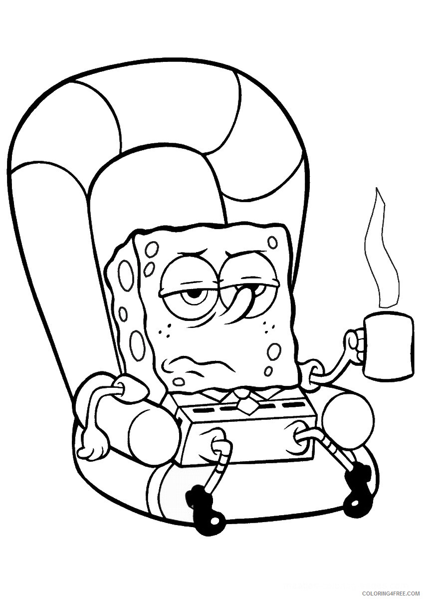 SpongeBob SquarePants Coloring Pages Cartoons spongebob_cl_59 Printable 2020 5992 Coloring4free