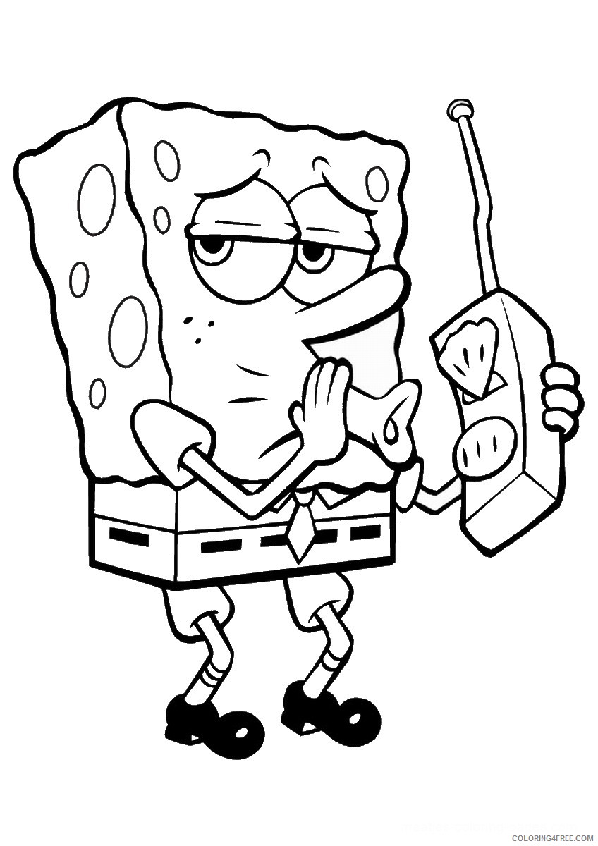 SpongeBob SquarePants Coloring Pages Cartoons spongebob_cl_61 Printable 2020 5994 Coloring4free