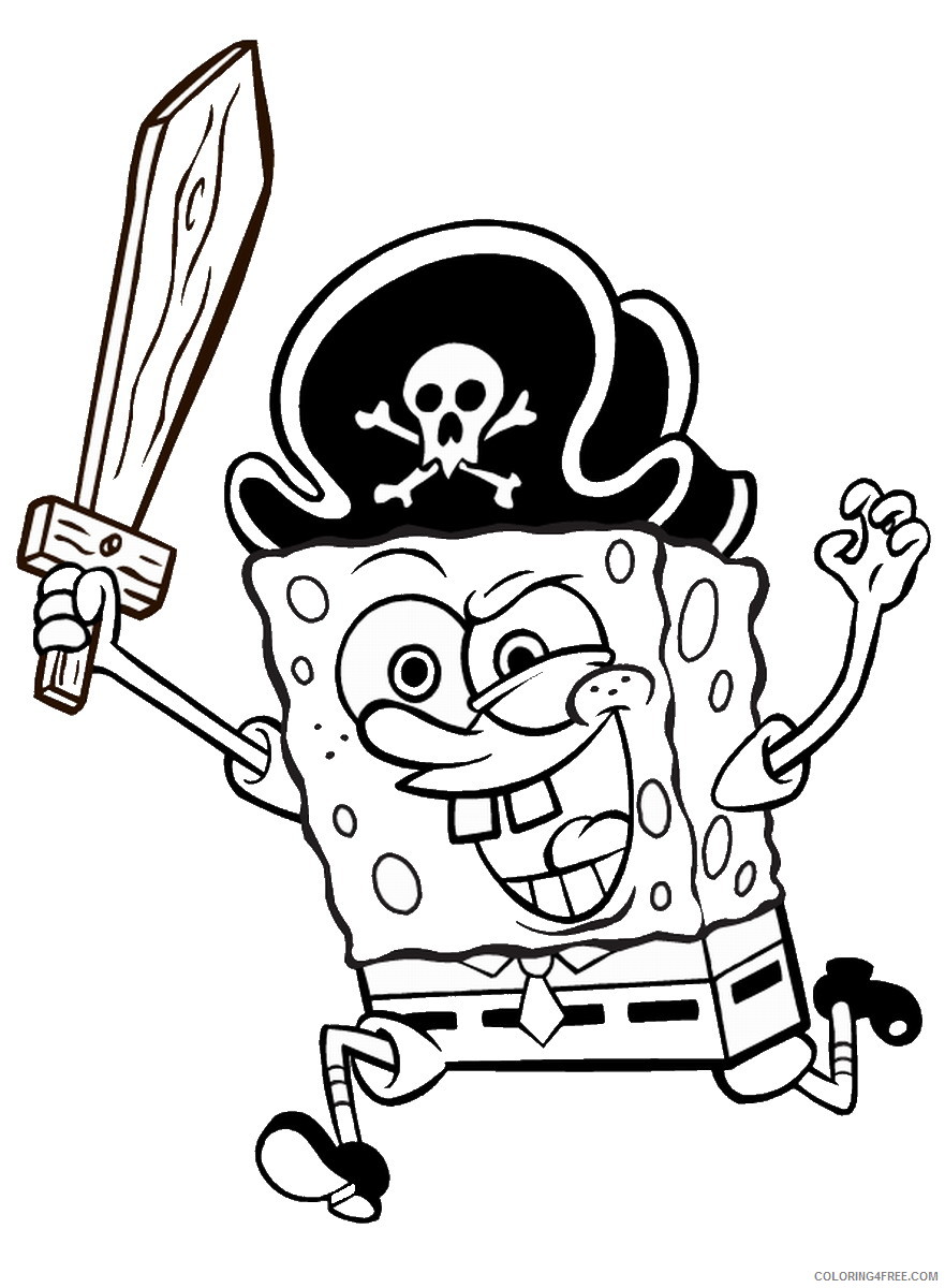 SpongeBob SquarePants Coloring Pages Cartoons spongebob_cl_73 Printable 2020 6003 Coloring4free